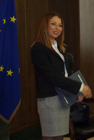 Даниела Талева при встъпването ѝ като съдия в Софийския градски съд през 2016 г. 